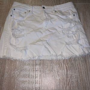 white jean skirt